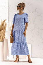 Load image into Gallery viewer, dress for women  maxi dress  plus size dress plaid long casual summer women&#39;s dress 2021