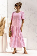 Load image into Gallery viewer, dress for women  maxi dress  plus size dress plaid long casual summer women&#39;s dress 2021