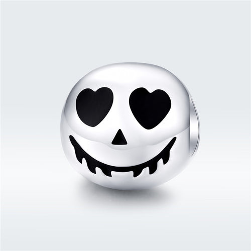 925 Sterling Silver Halloween Grimace Doll Beads S925 Heart Eye Skeleton Charms DIY Jewelry Making