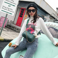 Load image into Gallery viewer, fashion chains women shoulder bags designer wide strap messenger bags luxury pu leather crossbody bag lady small purse 3 bag set