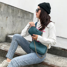 Load image into Gallery viewer, fashion chains women shoulder bags designer wide strap messenger bags luxury pu leather crossbody bag lady small purse 3 bag set