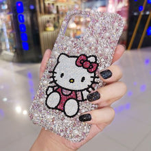 Load image into Gallery viewer, iPhone 13 Pro Max iPhone 11 Phone 14 Case Xs Diamond-Embedded 7 Cute Cartoon Hello Kitty 8 plus Protective Case 6 Female 12