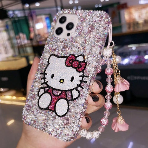 iPhone 13 Pro Max iPhone 11 Phone 14 Case Xs Diamond-Embedded 7 Cute Cartoon Hello Kitty 8 plus Protective Case 6 Female 12