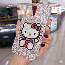 Load image into Gallery viewer, iPhone 13 Pro Max iPhone 11 Phone 14 Case Xs Diamond-Embedded 7 Cute Cartoon Hello Kitty 8 plus Protective Case 6 Female 12