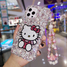 Load image into Gallery viewer, iPhone 13 Pro Max iPhone 11 Phone 14 Case Xs Diamond-Embedded 7 Cute Cartoon Hello Kitty 8 plus Protective Case 6 Female 12