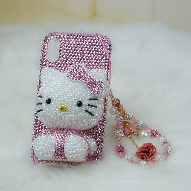 iPhone 13 Pro Max iPhone Xs iPhone 14 Case 8 plus Rhinestone 7 Cartoon Hello Kitty 11 Protective Case 6 Female 12