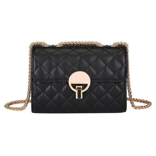 lady bags  new arrival fashion women shoulder bag pu material diamond lattice chains crossbody bag black red color