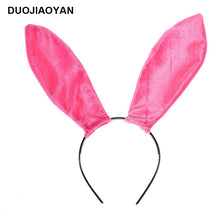 Load image into Gallery viewer, Sexy Bunny Ears Headband 4Color Rabbit Fluffy Ear Sweet Bunny Girls Cosplay Headwear Exotic Apparel for Women Sexy