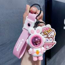 Load image into Gallery viewer, Cute Rabbit Keychain for Women – Cartoon Creative Space Bunny Car Pendant Key Ring Handbag Backpack Charms Girl Gift