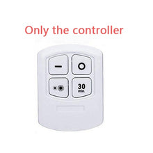 Load image into Gallery viewer, Battery Operated Dimmable LED Under Cabinet Light COB LED Puck Lights Closets Lights with Remote Control for Wardrobe Bathroom