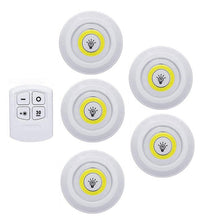 Load image into Gallery viewer, Battery Operated Dimmable LED Under Cabinet Light COB LED Puck Lights Closets Lights with Remote Control for Wardrobe Bathroom