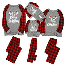 Load image into Gallery viewer, christmas pajamas cartoon family matching outfits for dad mom kids cotton print set plaid baby sleepwear winter clothes romper