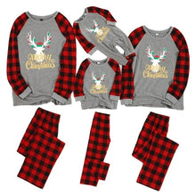 Load image into Gallery viewer, christmas pajamas cartoon family matching outfits for dad mom kids cotton print set plaid baby sleepwear winter clothes romper