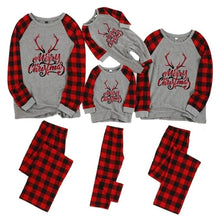 Load image into Gallery viewer, christmas pajamas cartoon family matching outfits for dad mom kids cotton print set plaid baby sleepwear winter clothes romper