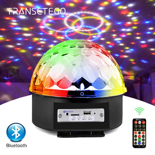9 Colors Bluetooth MP3 Led Disco Light Ball Party Light Rotating Stage Lamp DJ Projector Laser Music Play Soundlights Disco Lamp