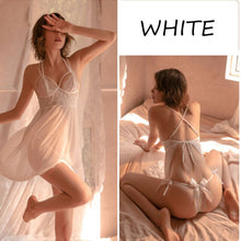 Load image into Gallery viewer, sexy lingerie night dress women underwe erotic lingerie sensual lingerie woman Nightgown thongs Underwear set see-through dress