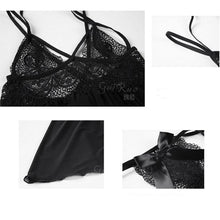 Load image into Gallery viewer, sexy lingerie night dress women underwe erotic lingerie sensual lingerie woman Nightgown thongs Underwear set see-through dress