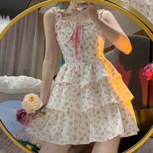 Load image into Gallery viewer, summer Print Floral slip dress Women 2022 Japanese girl style sweet Party Dress Casual Holiday Boho female Vestido