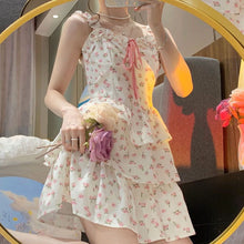 Load image into Gallery viewer, summer Print Floral slip dress Women 2022 Japanese girl style sweet Party Dress Casual Holiday Boho female Vestido