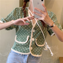 Load image into Gallery viewer, summer  blouses femme Women&#39;s Clothing crop tops v-neck Blouses casual loose Female Shirts floral outfits