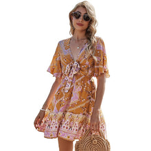 Load image into Gallery viewer, sundresses women 2021 New Sexy V-Neck Butterfly Dress