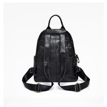 Load image into Gallery viewer, women&#39;s genuine leather backpack bag casual waterproof real  cowhide backpacks female luxury back pack women travel bagpack