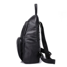 Load image into Gallery viewer, women&#39;s genuine leather backpack women casual black backpacks for travel luxury cowhide woman back pack bag female