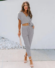 Load image into Gallery viewer, women&#39;s sets long pants sets elegant office ladies casual two pieces sets Pullover V-Neck casual women clothing