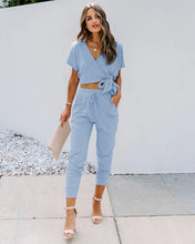 Load image into Gallery viewer, women&#39;s sets long pants sets elegant office ladies casual two pieces sets Pullover V-Neck casual women clothing