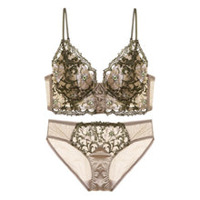 Load image into Gallery viewer, women underwear lace lingerie set sexy hot embroidery bralette push up bra and panty sets comfortable exotic intimates Lingerie
