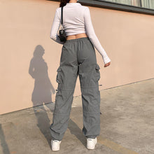 Load image into Gallery viewer, y2k Cargo Bigb Pockets Pants Ruched Thin Trousers Baggy Casual Streetwear Sweatpants Women Korean Harajuku Joggers 90s Vintage